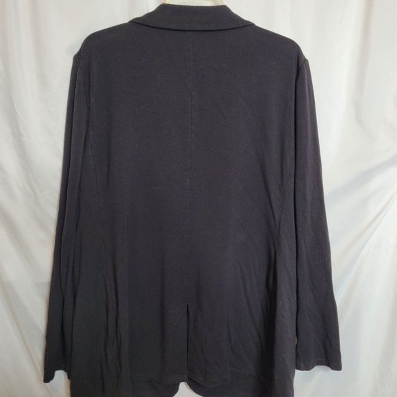 Philosophy Black Cardigan Rayon Spandex XXL Womens Flowy Button Pockets - Picture 8 of 9